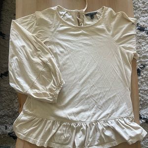 Banana Republic long sleeve peplum top